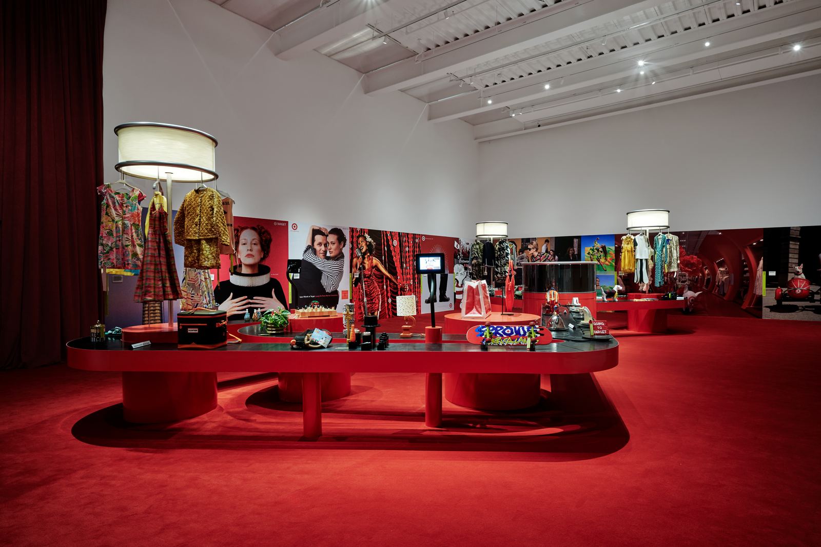A red-carpeted gallery of Target design history